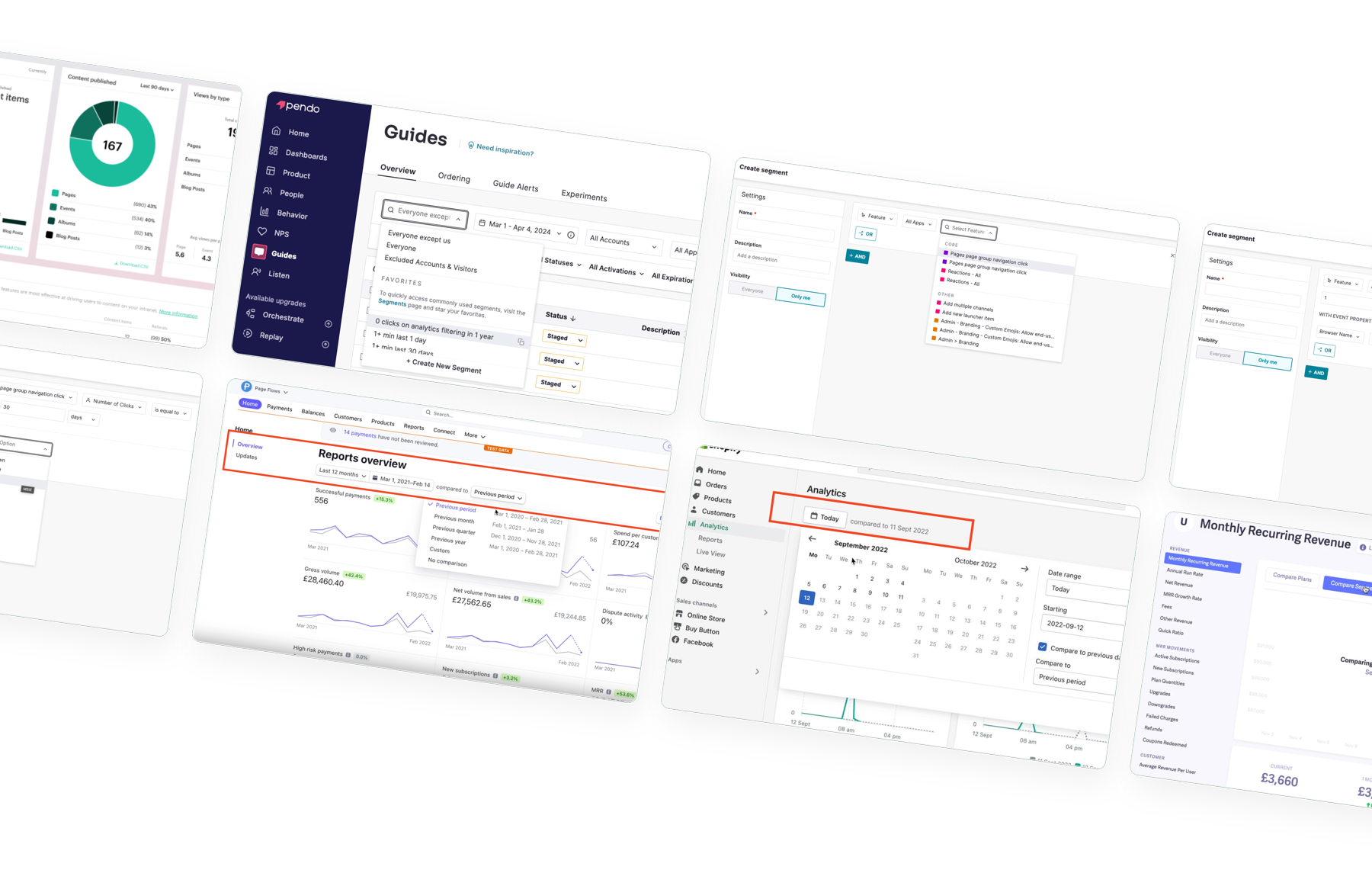 Design moodboard — competitor analytics filter references